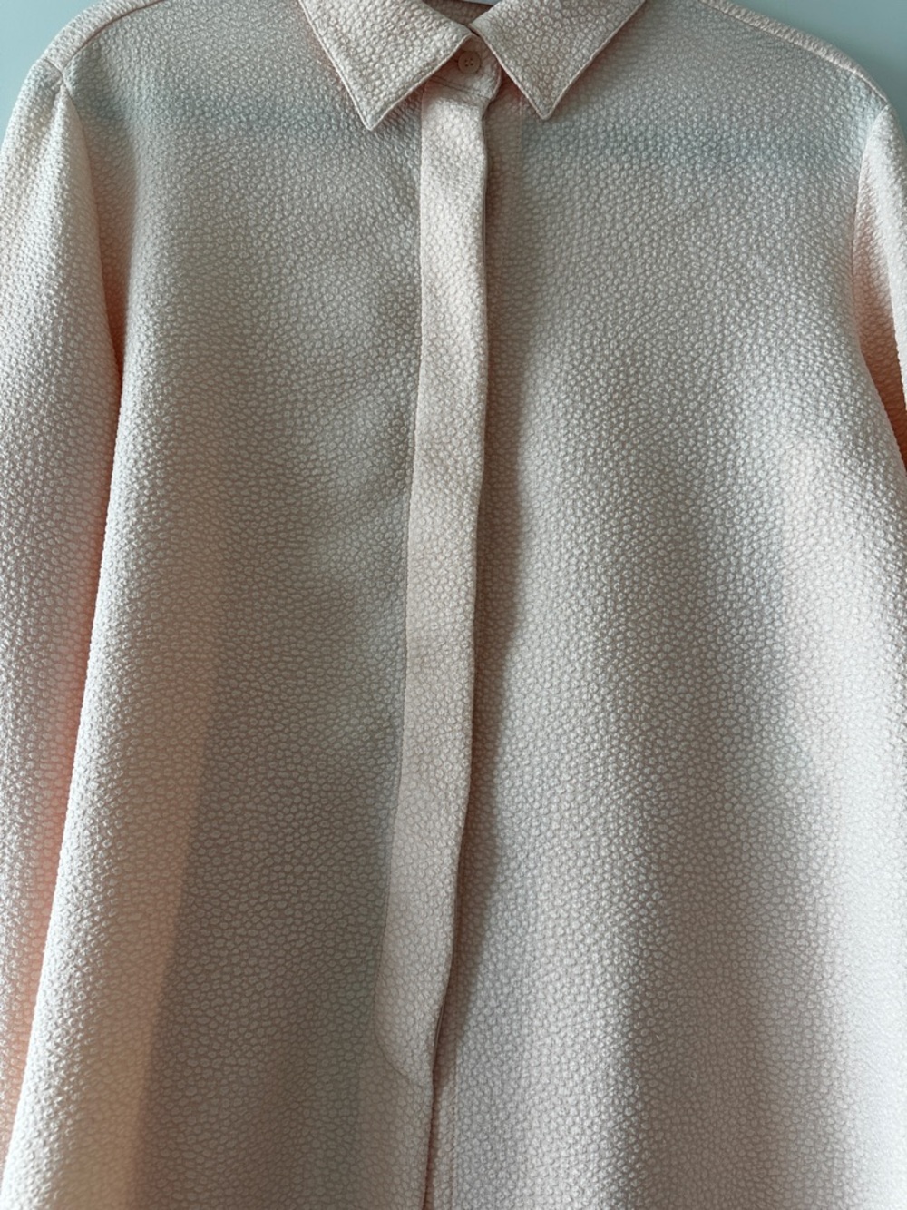 See by chloe Textured Peach Button-Up Blouse sz 40 - Picture 3 of 12